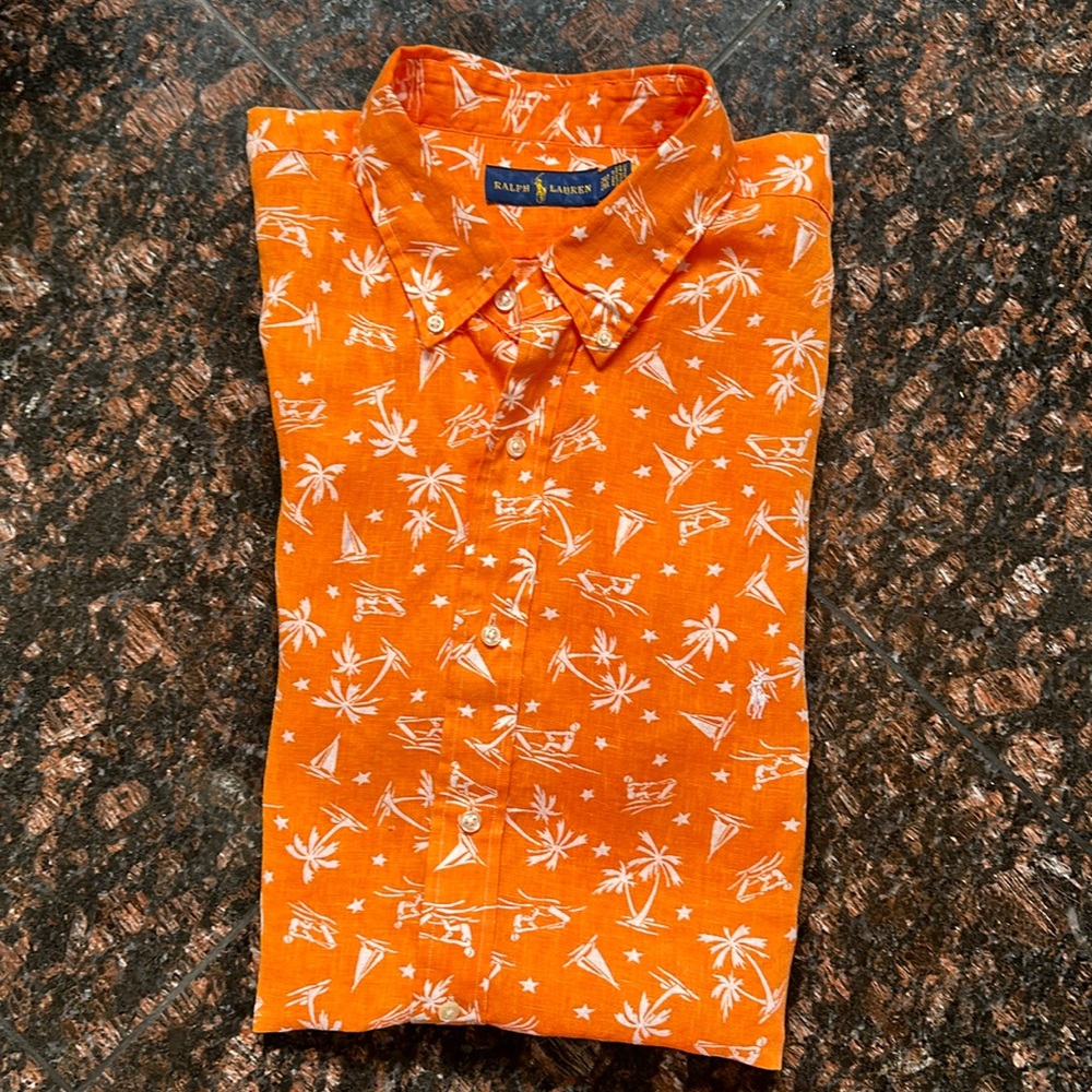 Ralph Lauren short sleeved button down 2XLT shirt